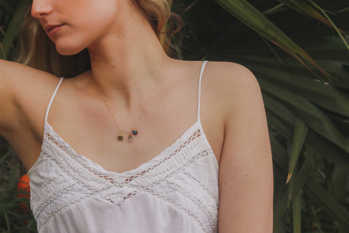 Birthstone Droplet Necklace