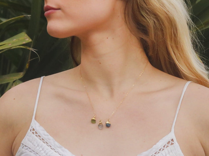 Birthstone Droplet Necklace