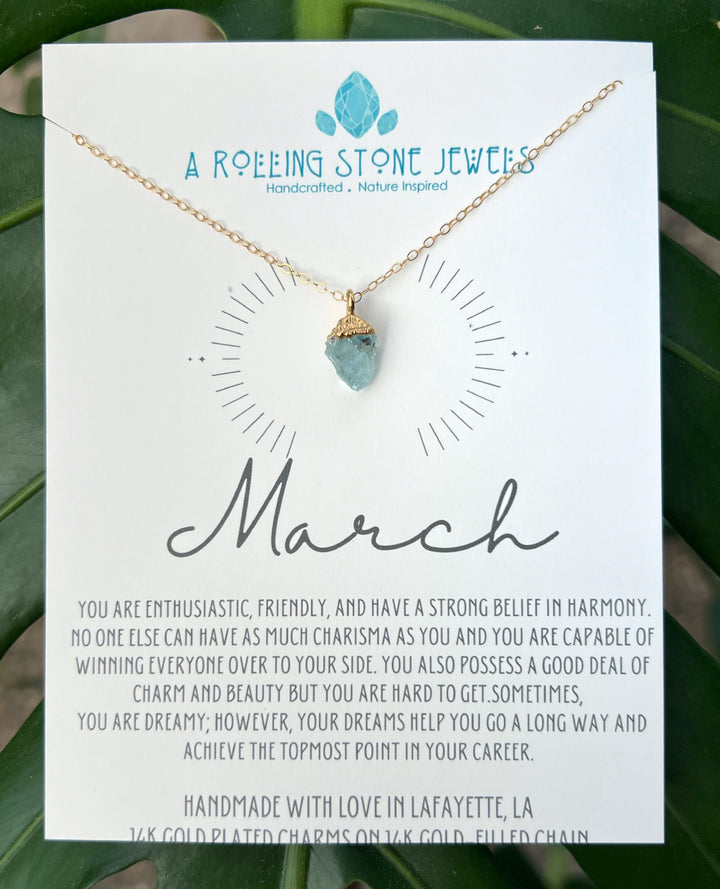Aquamarine Drop Necklace
