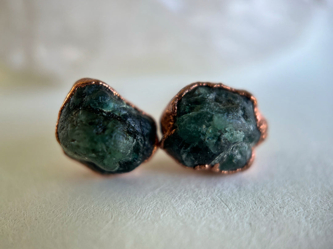 Emerald Studs // Copper