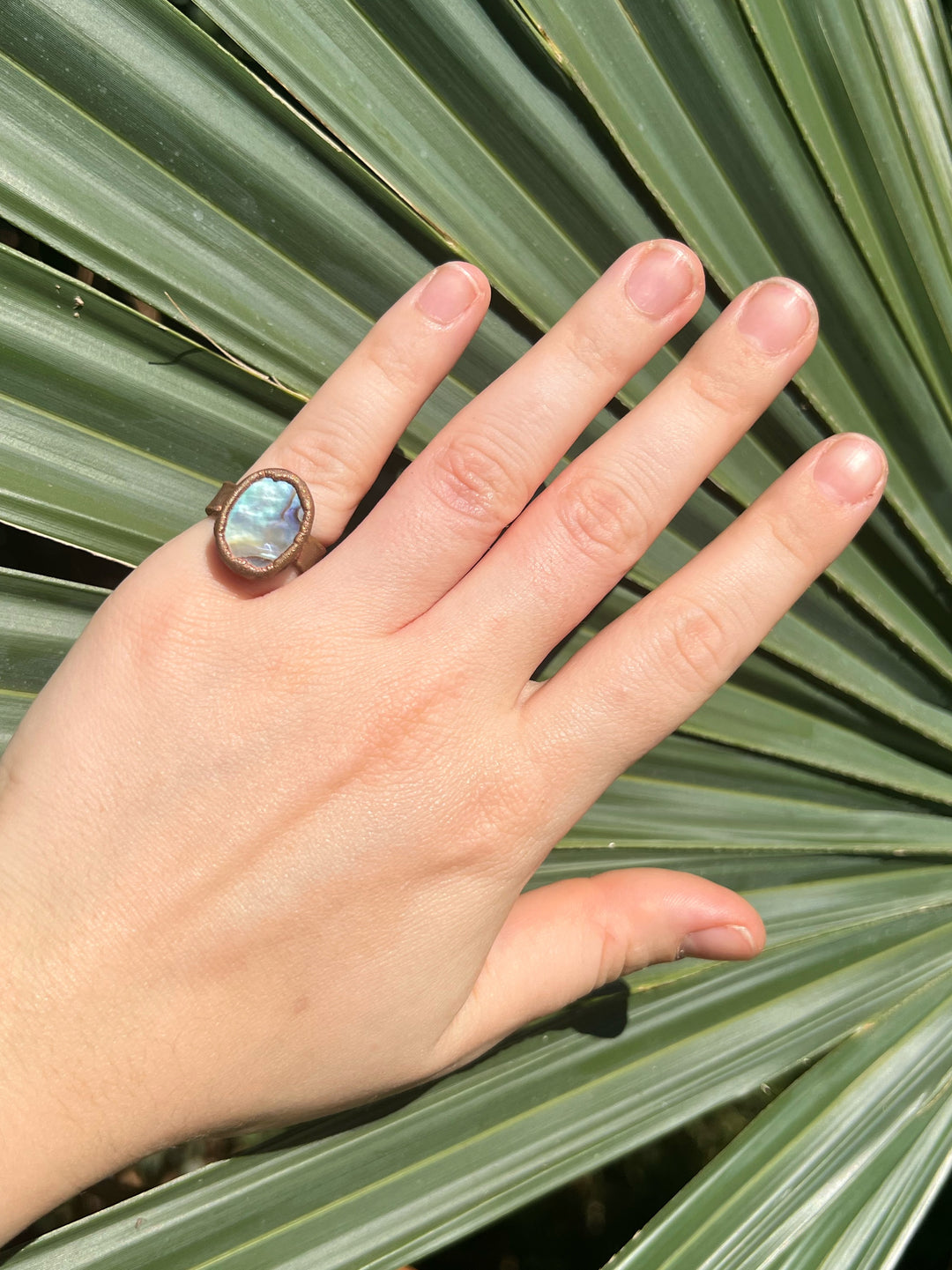 OOAK Abalone Ring - Size 6