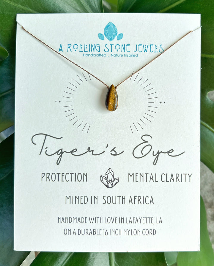 Tigers Eye Cord Necklace
