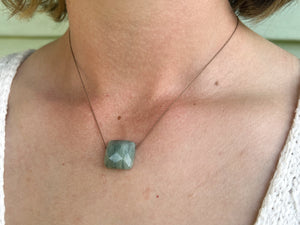 Aquamarine Large Cord Necklace