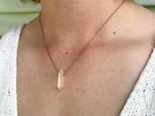 Load image into Gallery viewer, Clear Quartz Wand Cord Necklace