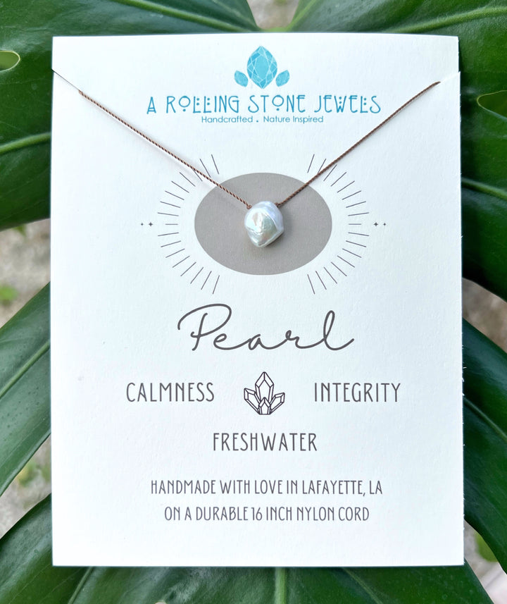 Keshi Pearl Cord Necklace