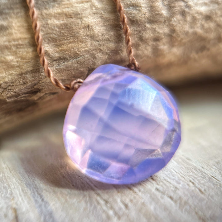 Lavender Quartz Cord Necklace