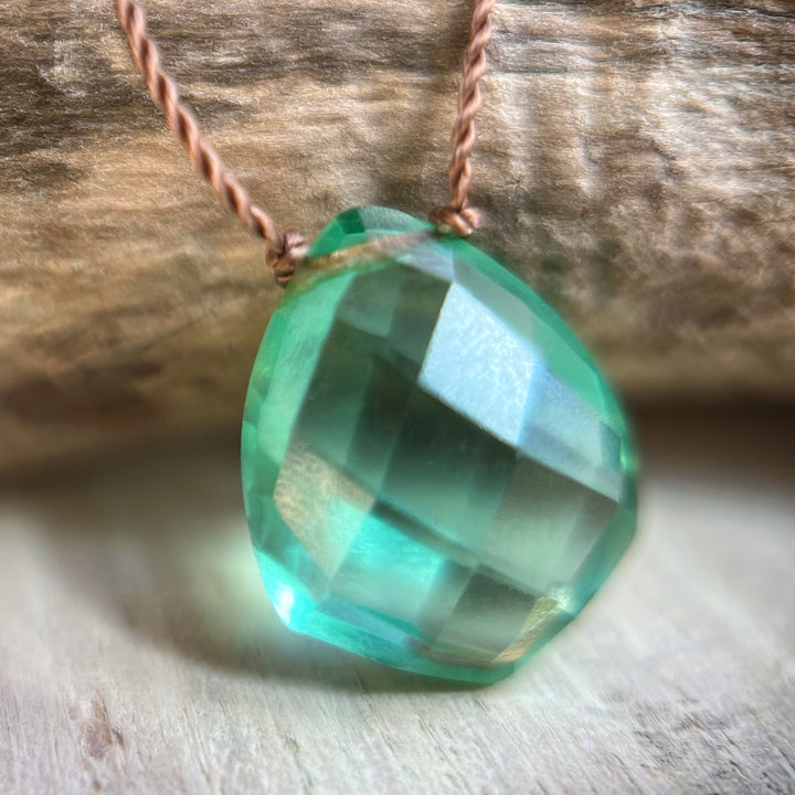 Emerald Quartz Cord Necklace