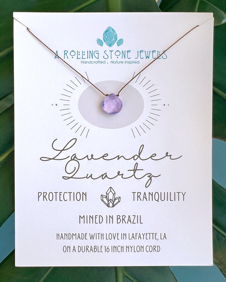 Lavender Quartz Cord Necklace