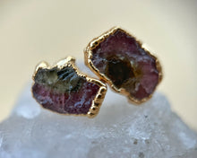 Load image into Gallery viewer, Watermelon Tourmaline Studs