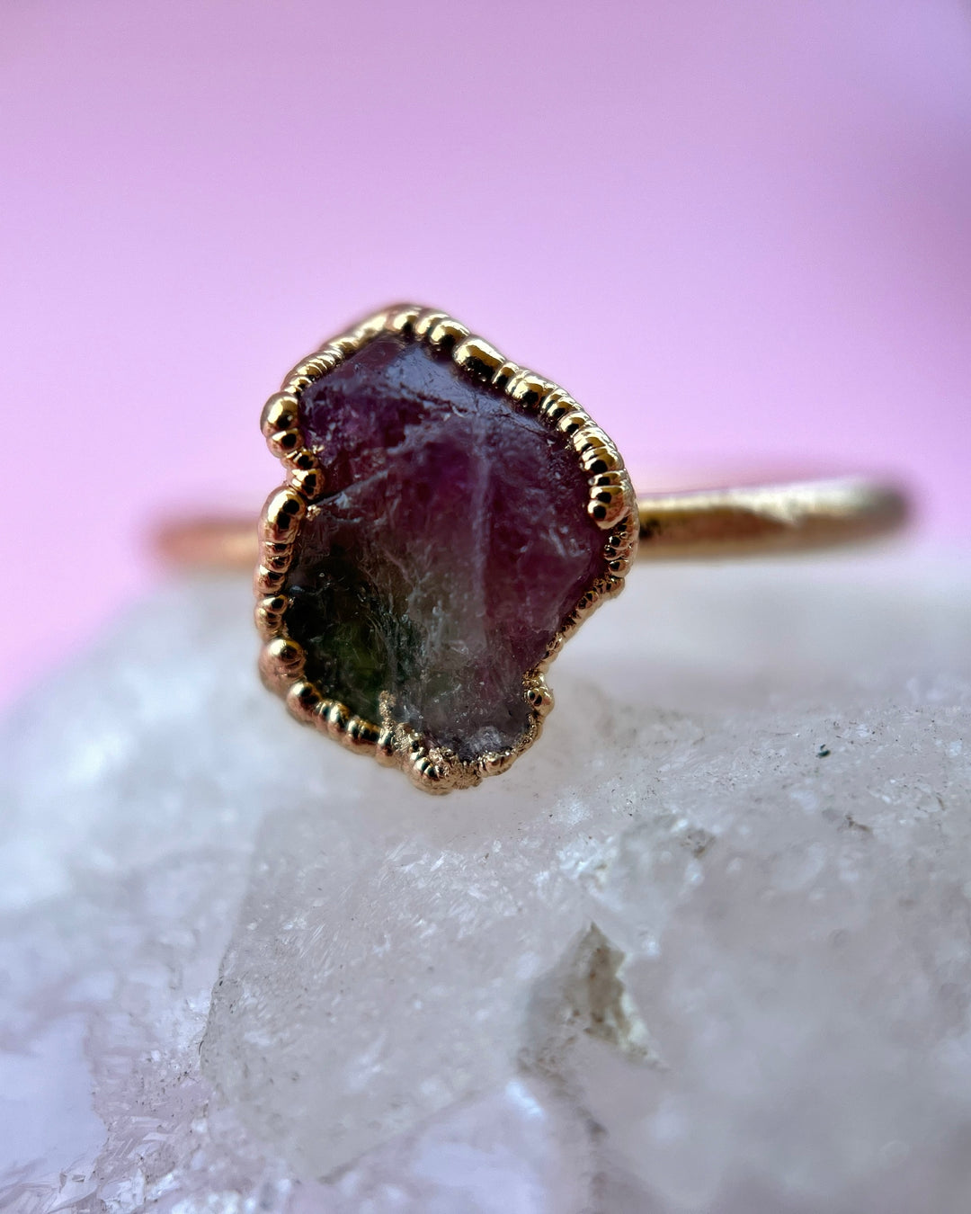 Watermelon Tourmaline Ring
