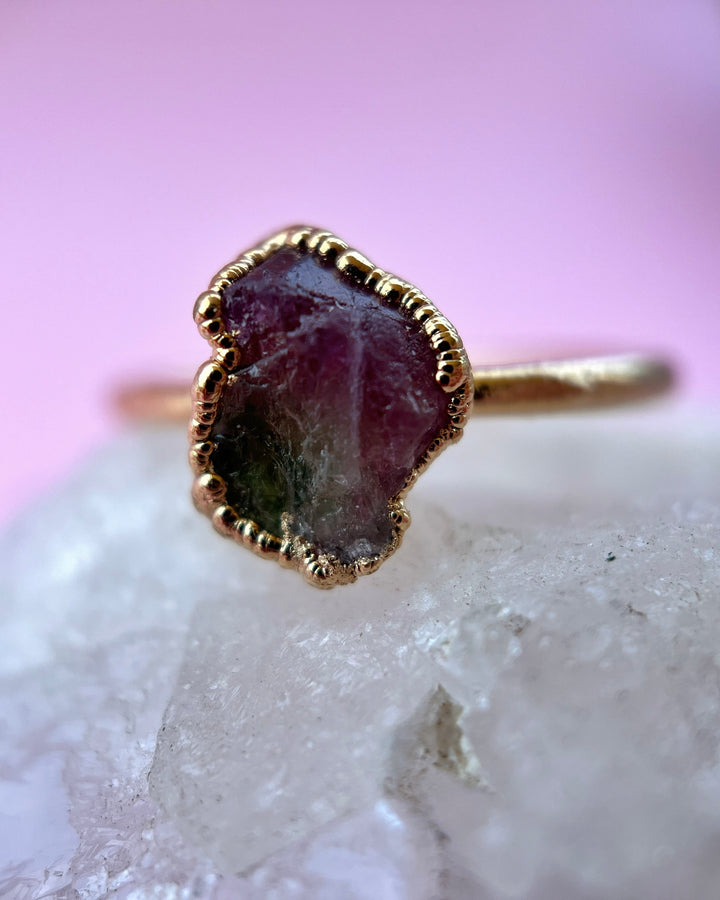 Watermelon Tourmaline Ring
