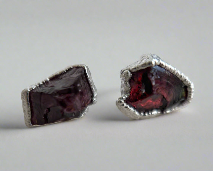 Garnet Studs