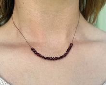 Load image into Gallery viewer, Garnet Beaded Cord Necklace