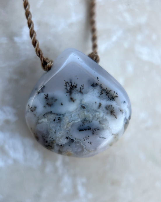 Dendritic Opal Cord Necklace