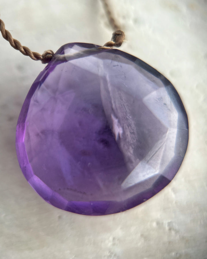 Amethyst Cord Necklace