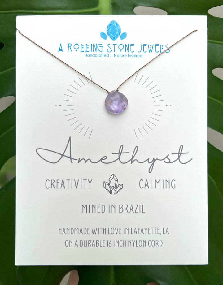 Amethyst Cord Necklace