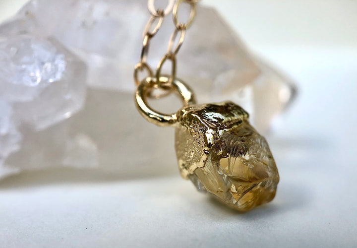 Citrine Drop Necklace