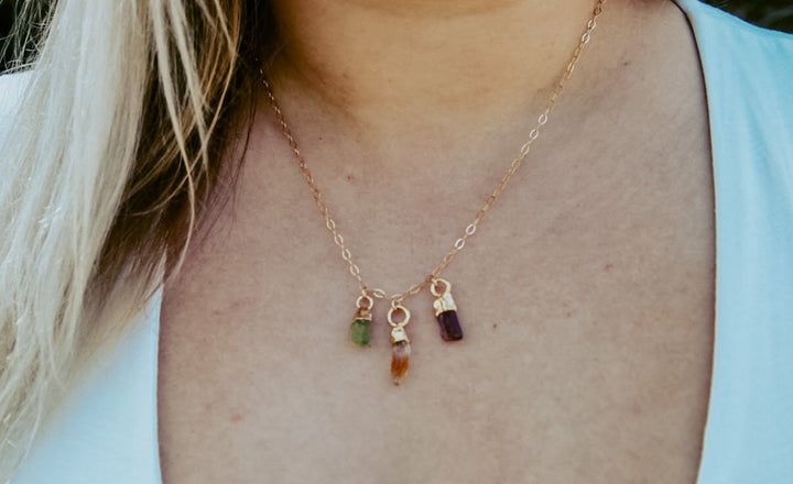 Birthstone Droplet Necklace