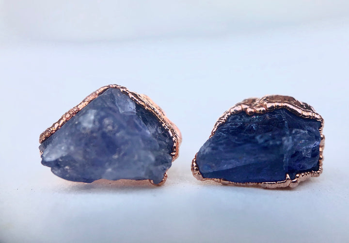 Tanzanite Studs // Copper
