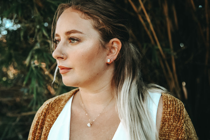 Moonstone Studs