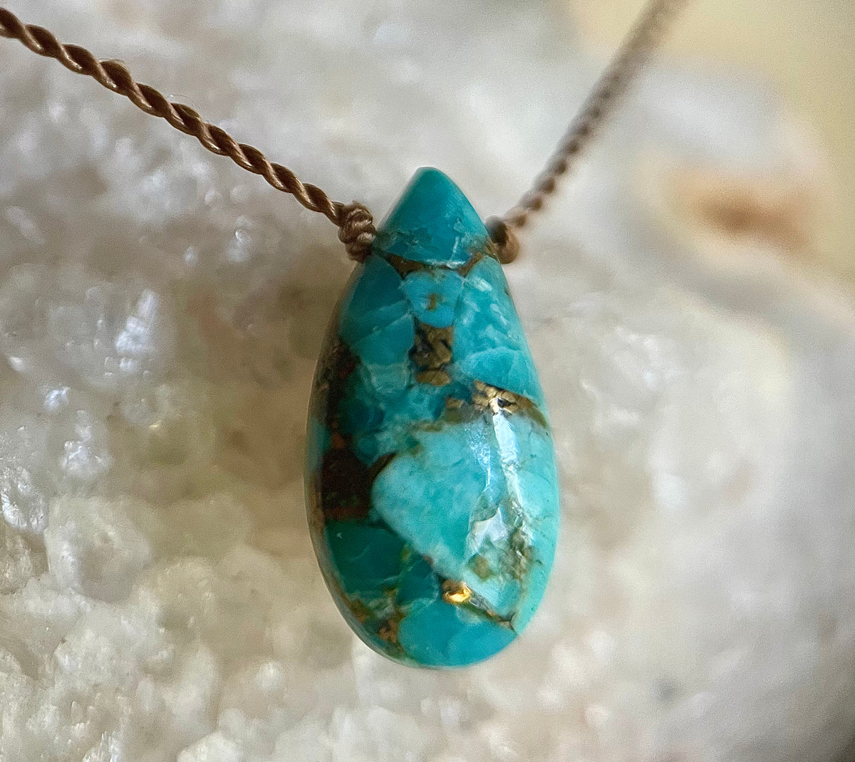 Long Copper Necklace w/ Turquoise and Copper Pendant 255f – The Jewelry  Junkie