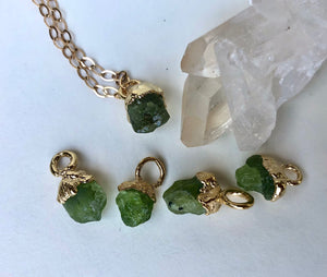 Peridot Drop Necklace // August