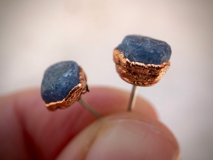 Sapphire Studs // Copper