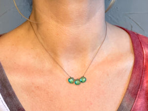 Emerald Quartz Cord Necklace