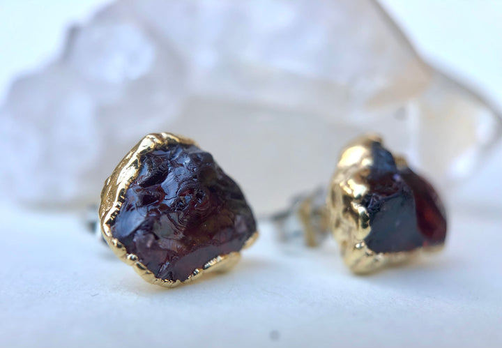 Garnet Studs