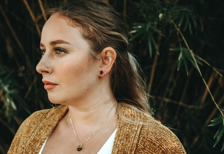 Garnet Studs
