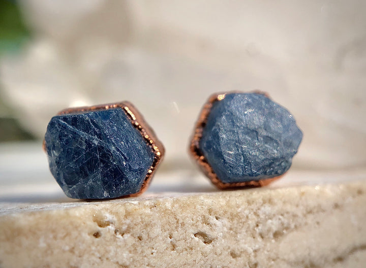 Sapphire Studs // Copper