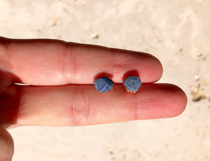 Sapphire Studs // Copper