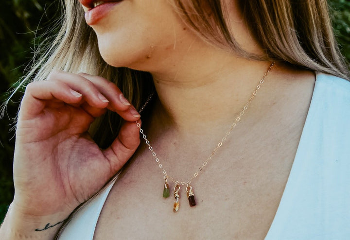 Birthstone Droplet Necklace