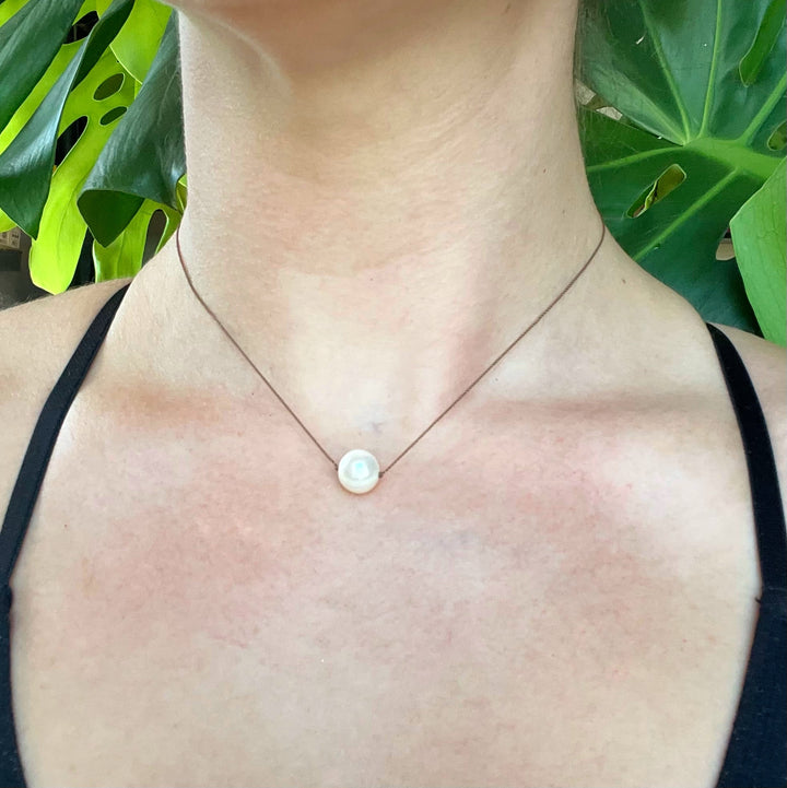 Round Pearl Cord Necklace
