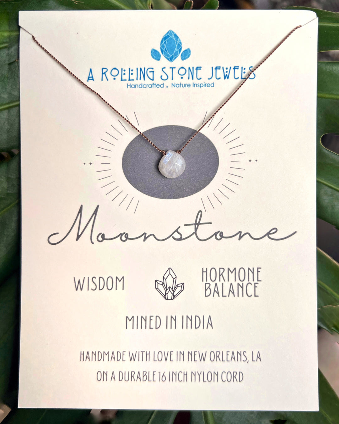 Moonstone Cord Necklace