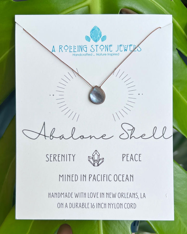 LIGHT ABALONE CORD NECKLACE