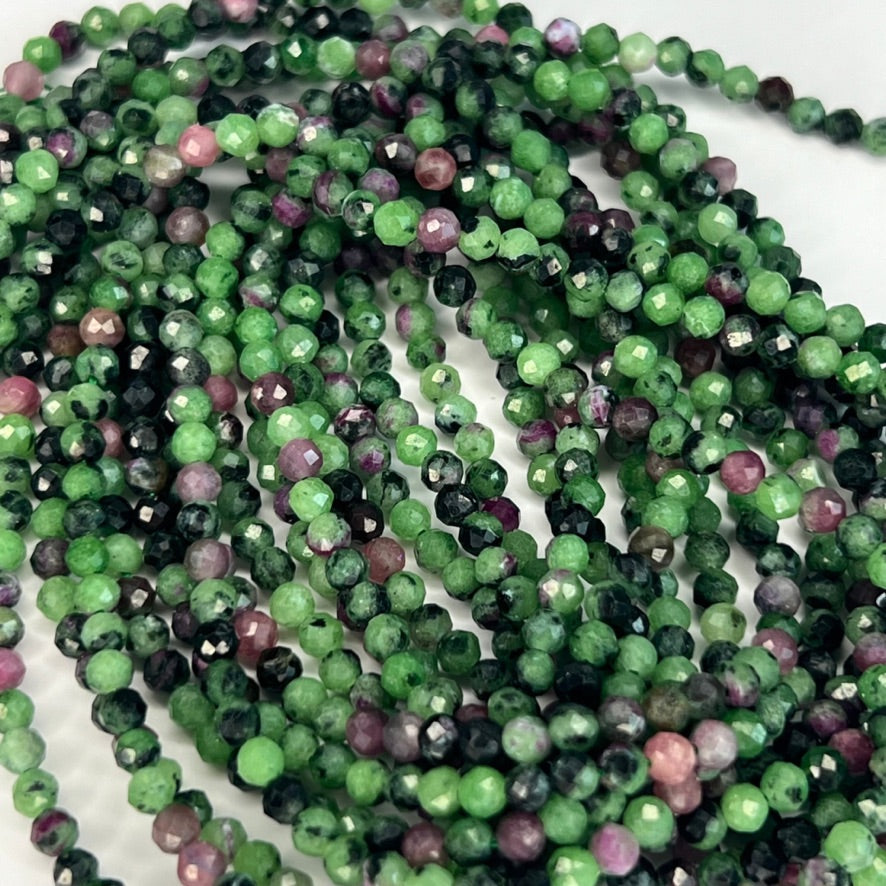 Ruby Zoisite Beaded Cord Necklace