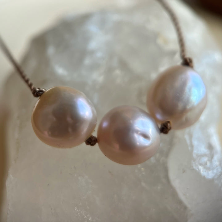 Pink Keshi Pearl Cord Necklace
