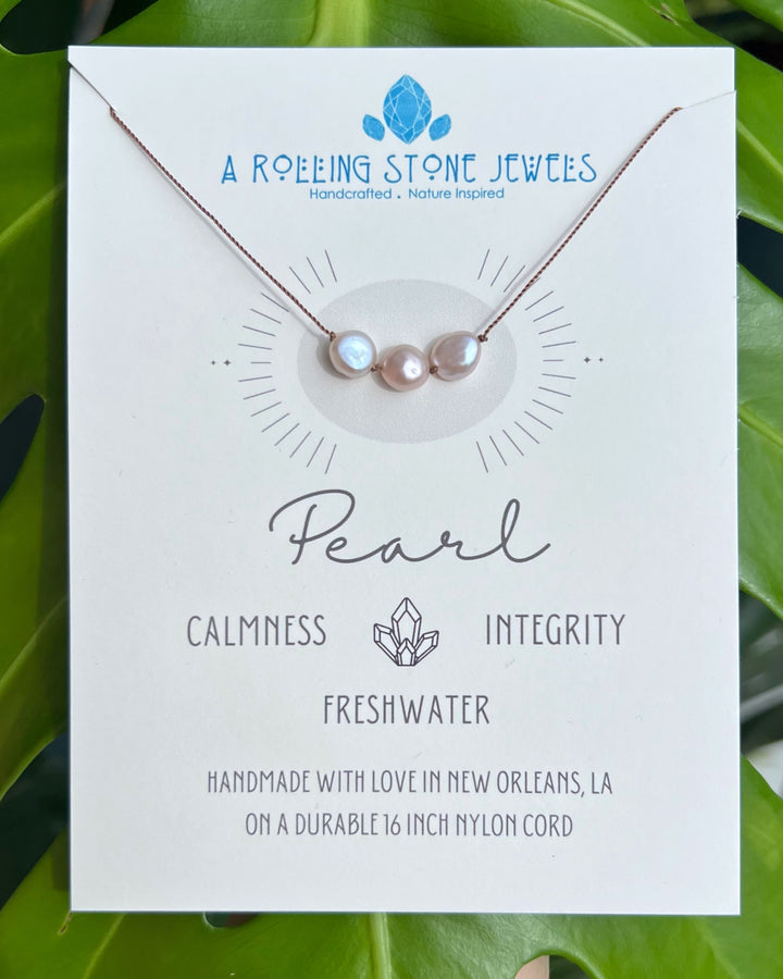 Pink Keshi Pearl Cord Necklace