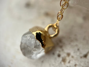 Herkimer Diamond Drop Necklace // April