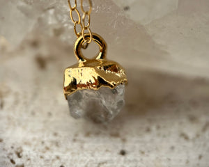 Herkimer Diamond Drop Necklace // April