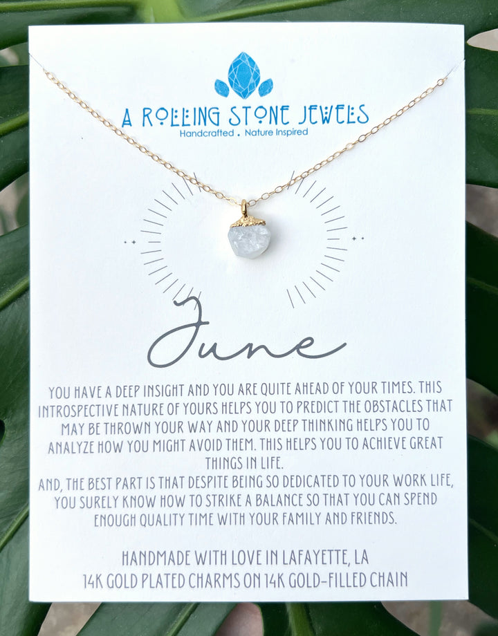 Moonstone Drop Necklace