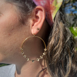 Sunburst Earrings - Herkimer Diamond