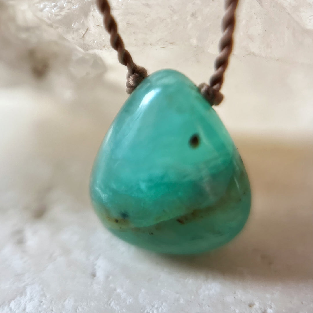 Peruvian Opal Cord Necklace