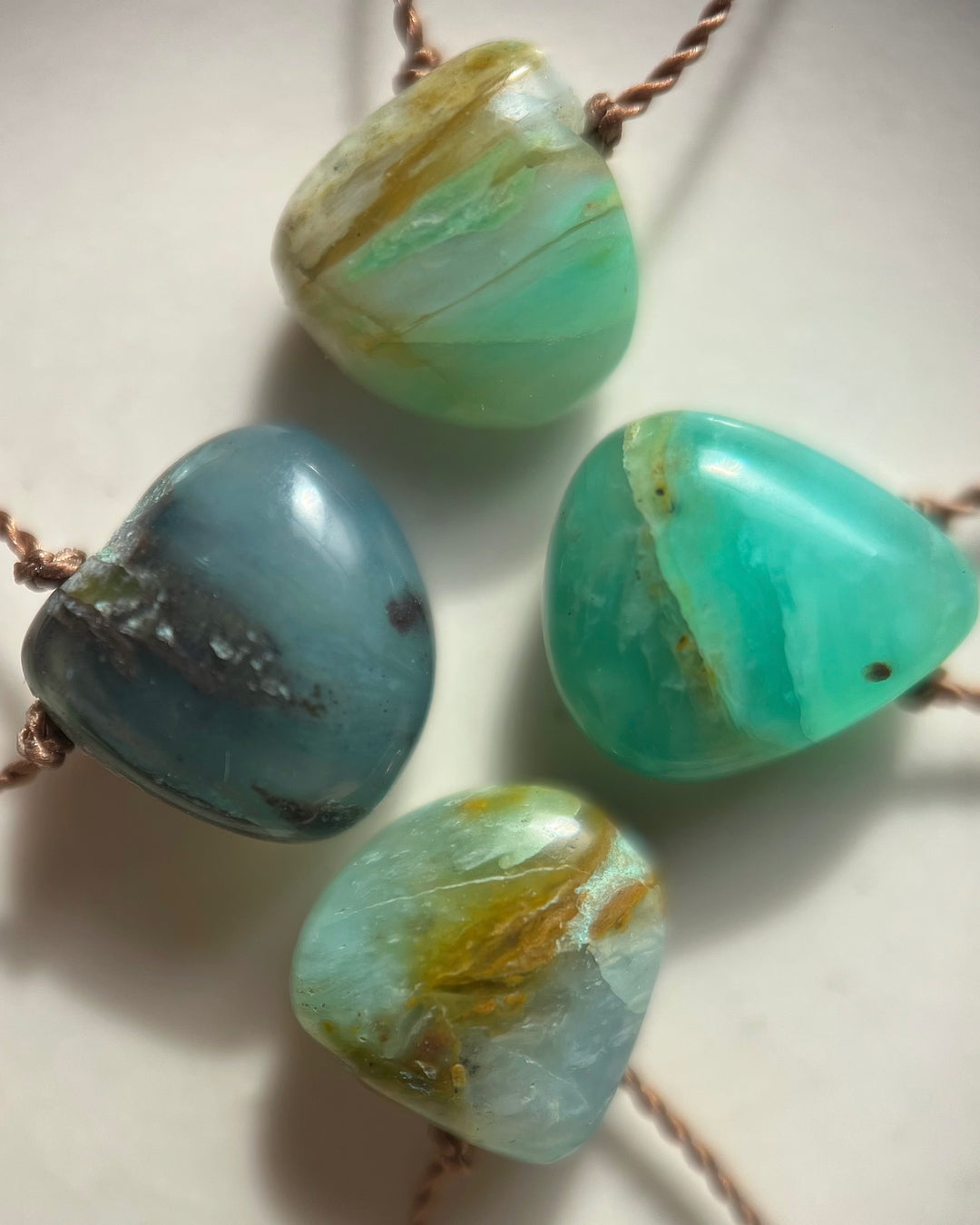 Peruvian Opal Cord Necklace