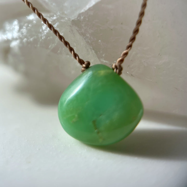 Chrysoprase Cord Necklace