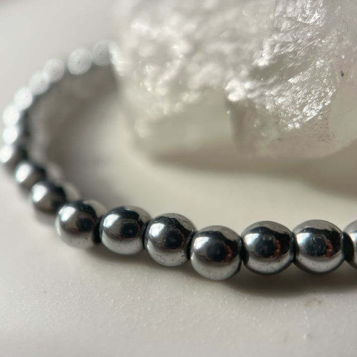 Hematite Silver Cord Necklace