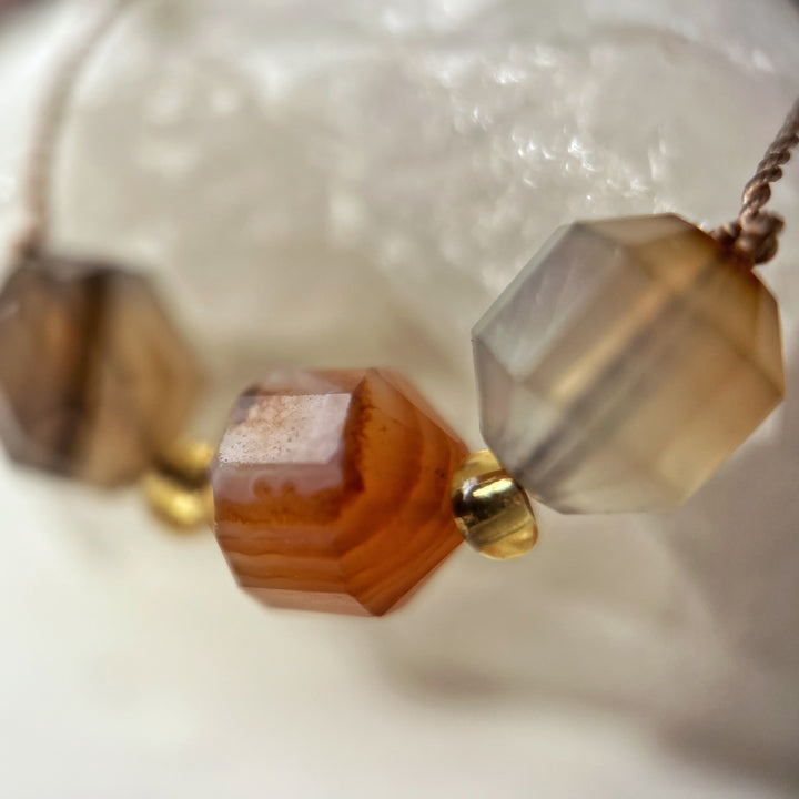 Botswana Agate Cord Necklace