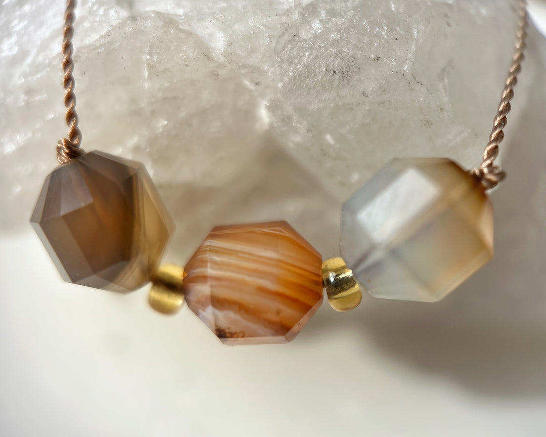 Botswana Agate Cord Necklace