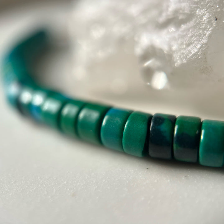 Chrysocolla Beaded Cord Necklace
